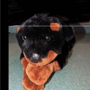 EUC Vintage Stuffed dog 14 inches. Just on shelf for show.
